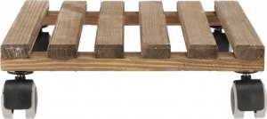 Esschert Design Drewniana podstawka na kółkach Platforma jezdna pod doniczkę 4