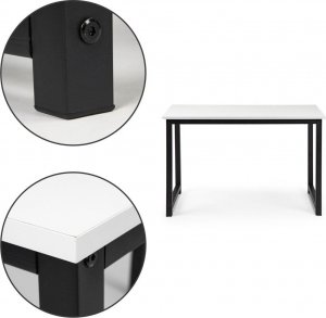 Biurko ModernHome Biało-Czarne 120 cm x 60 cm 3