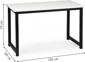 Biurko ModernHome Biało-Czarne 120 cm x 60 cm 5