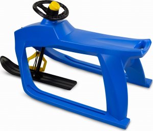PrimeGarden Sportowe Sanki F1 CONTROL niebieskie z kierownicą 2