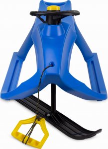 PrimeGarden Sportowe Sanki F1 CONTROL niebieskie z kierownicą 3