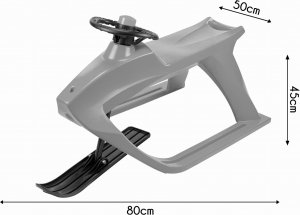 PrimeGarden Sportowe Sanki F1 CONTROL niebieskie z kierownicą 9