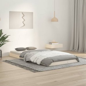 vidaXL vidaXL Rama łóżka, biała, 90 x 200 cm, lite drewno sosnowe 1