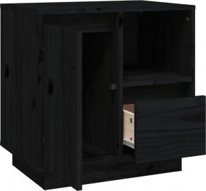 vidaXL vidaXL Szafki nocne, 2 szt., czarne, 50x34x50 cm, lite drewno sosnowe 8