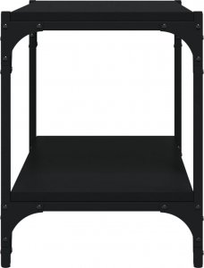 vidaXL vidaXL Szafka pod TV, czarna 60x33x41 cm materiał drewnopochodny/stal 6