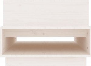 vidaXL Stolik kawowy, biały, 80x55x40,5 cm, lite drewno sosnowe 6