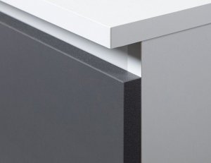 Fabryka Mebli Akord Szafka na buty 2 uchylne drzwiczki 60 cm - biała-grafit szary 4