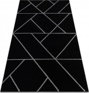 Dywany Łuszczów Dywan EMERALD ekskluzywny 7543 glamour, stylowy geometryczny czarny / srebrny , 200x290 cm 1