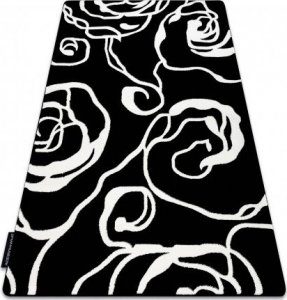 Dywany Łuszczów Dywan HAMPTON Rosa róża, kwiaty czarny, 200x290 cm 1