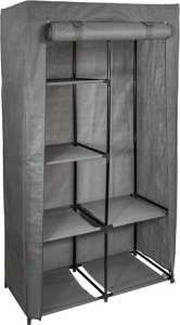 Home Life Tekstylna szafa z półkami - antracytowa 2