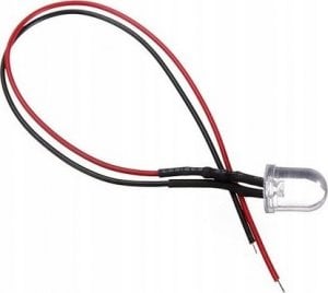 Dioda LED 3mm 12V z przewodem czerwona DPF 1