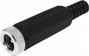 Gniazdo dc 2.1/5.5mm lutowane na przewód kabel LED 1