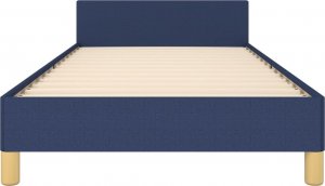 vidaXL vidaXL Rama łóżka z zagłówkiem, niebieska, 90x190 cm, obita tkaniną 5