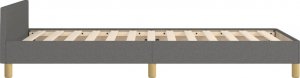 vidaXL Rama łóżka z zagłówkiem, ciemnoszara, 100x200 cm, obita tkaniną 6