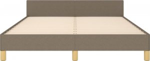 vidaXL vidaXL Rama łóżka z zagłówkiem, taupe, 140x190 cm, obita tkaniną 6