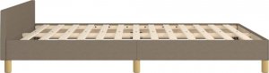 vidaXL vidaXL Rama łóżka z zagłówkiem, taupe, 140x190 cm, obita tkaniną 7