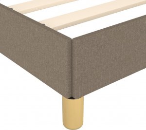 vidaXL vidaXL Rama łóżka z zagłówkiem, taupe, 140x190 cm, obita tkaniną 8