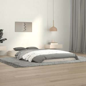 vidaXL vidaXL Rama łóżka, biała, 100 x 200 cm, lite drewno sosnowe 1