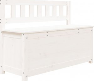 vidaXL vidaXL Ławka, biała, 110x41x76,5 cm, lite drewno sosnowe 2