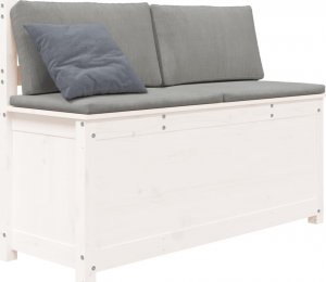 vidaXL vidaXL Ławka, biała, 110x41x76,5 cm, lite drewno sosnowe 4