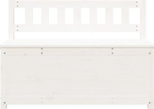 vidaXL vidaXL Ławka, biała, 110x41x76,5 cm, lite drewno sosnowe 5