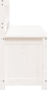 vidaXL vidaXL Ławka, biała, 110x41x76,5 cm, lite drewno sosnowe 6