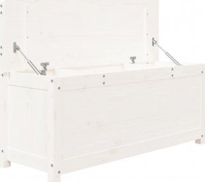 vidaXL vidaXL Ławka, biała, 110x41x76,5 cm, lite drewno sosnowe 7