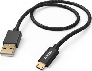 Kabel USB Hama USB-A - micro-B 1.5 m Czarny (002015430000) 1