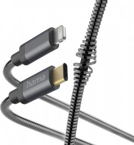 Kabel USB Hama Lightning - USB-C 1.5 m Grafitowy (002015520000) 1