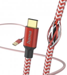 Kabel USB Hama USB-A - USB-C 1.5 m Czerwono-biało-niebieski (002015590000) 4