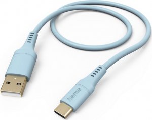 Kabel USB Hama USB-A - USB-C 1.5 m Jasnoniebieski (002015690000) 1