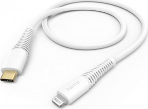 Kabel USB Hama USB-C - Lightning 1.5 m Biało-czarny (002016030000) 1