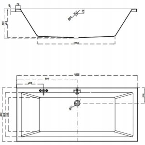 Wanna Cersanit prostokątna INTRO 180x80 (S301-222) 3