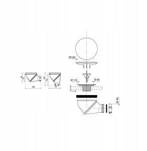 Brodzik Cersanit (akcesoria - brodziki prysznicowe) Syfon brodzikowy Ø 90 TAKO (S904-006) 2