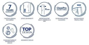 Cersanit (kabiny walk-in) Ścianka ruchoma kabiny prysznicowej MILLE walk-in - (30x200) chrom (S161-009) 5