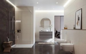 Cersanit (kabiny walk-in) Ścianka stała kabiny prysznicowej walk-in MILLE - (50x200) chrom (S161-014) 2