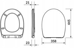 Deska sedesowa Cersanit (deski sedesowe) Deska CERSANIA duroplastowa, antybakteryjna, wolnoopadająca z funkcją łatwego wypinania (K98-0239) 3