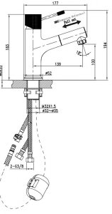 Bateria umywalkowa Cersanit Zen stojąca chrom (S951-594) 3