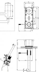 Bateria umywalkowa Cersanit Zen podtynkowa czarny (S951-597) 2