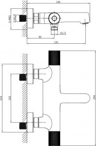 Bateria prysznicowa Cersanit ZEN czarny (S951-566) 2