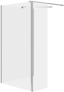 Cersanit (kabiny walk-in) SET B800: Kabina walk-in MILLE z ruchomą ścianką chrom 90x100x30x200 (S601-187) 1
