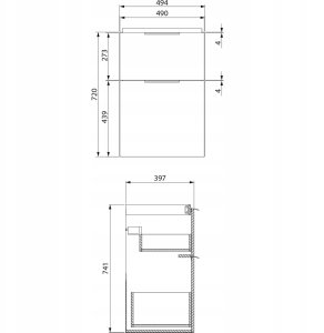 Cersanit (szafki podumywalkowe) Szafka podumywalkowa CITY by Cersanit 50 biała DSM (S584-016-DSM) 2