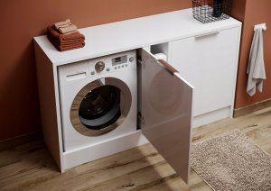 Cersanit (szafki pod pralkę) Szafka na pralkę z drzwiami 65 CITY by Cersanit biała DSM (S584-027-DSM) 3