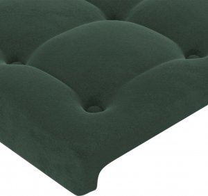 vidaXL vidaXL Zagłówek do łóżka z LED, ciemnozielony, 180x5x118/128 cm 5