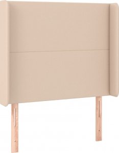 vidaXL vidaXL Zagłówek do łóżka z LED, cappuccino, 103x16x118/128cm, ekoskóra 3