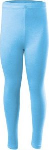 RENNWEAR Legginsy sportowe damskie męskie dziecięce z długą nogawką bawełniane błękitny 152 cm 1