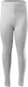 RENNWEAR Legginsy sportowe damskie męskie dziecięce z długą nogawką bawełniane melanż - szary 152 cm 1