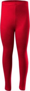 RENNWEAR Legginsy sportowe damskie męskie dziecięce z długą nogawką bawełniane czerwony 152 cm 1