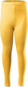 RENNWEAR Legginsy sportowe damskie męskie dziecięce z długą nogawką bawełniane żółty 152 cm 1