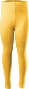 RENNWEAR Legginsy sportowe damskie męskie dziecięce z długą nogawką bawełniane żółty 134 cm 1